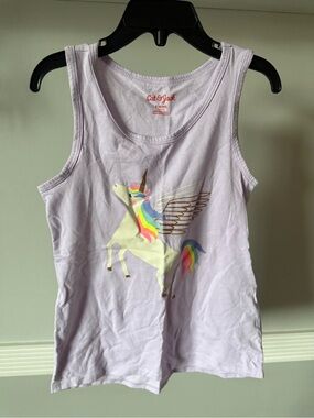Cat & Jack Lavender Tank Top with Rainbow Unicorn